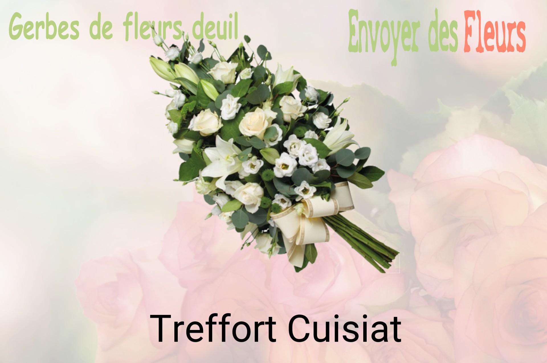 Gerbe de fleurs de deuil livrée à Treffort-Cuisiat